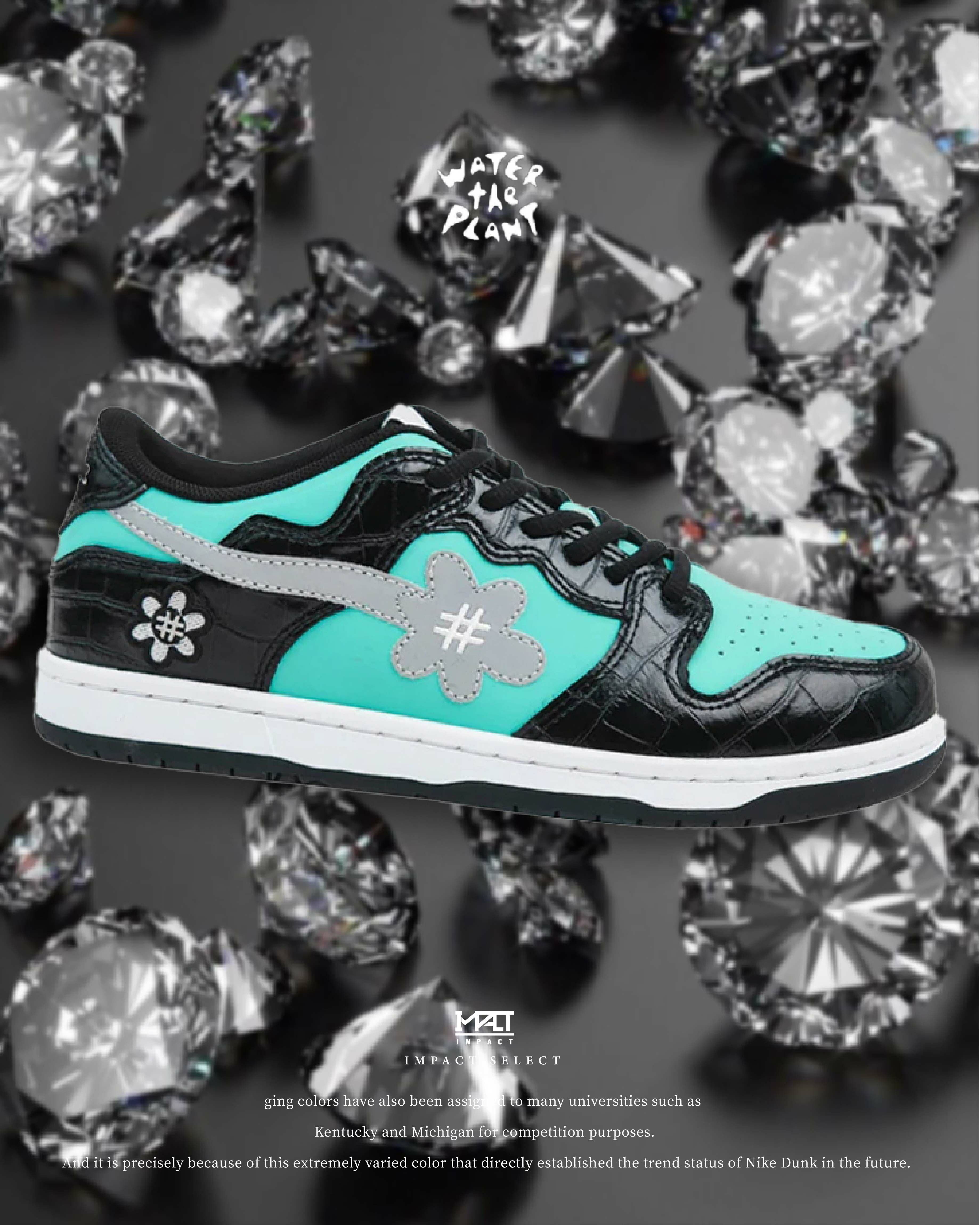 Water The Plant 日本潮流品牌 WTP "DIAMOND" 蒂芬妮綠 水藍 黑 鑽石