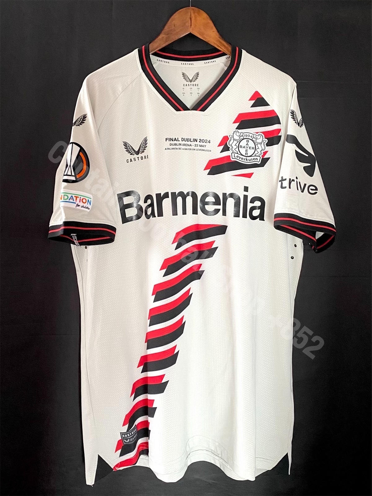 (Match Issue) Bayer Leverkusen 2024-2025 UEFA Europa League Final Away Match Issue Shirt #14 SCHICK
