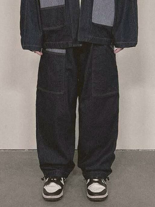 拼直間鬆身牛仔褲 P2979