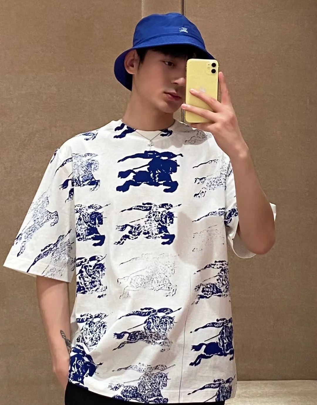 BBR 白色 monogram 戰馬Tee