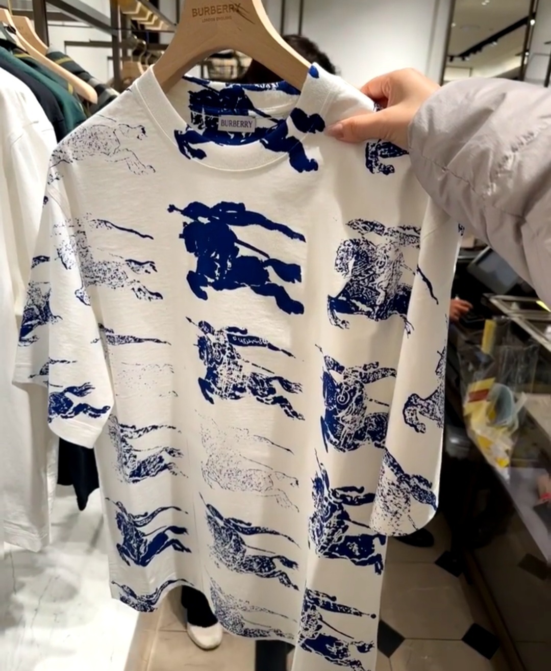 BBR 白色 monogram 戰馬Tee