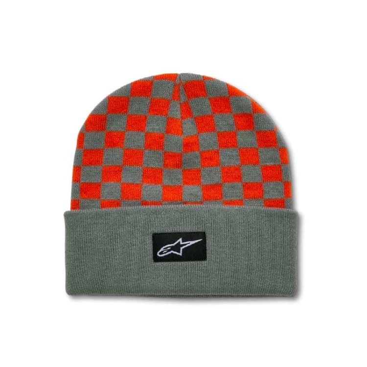 CHECKERED CUFF BEANIE