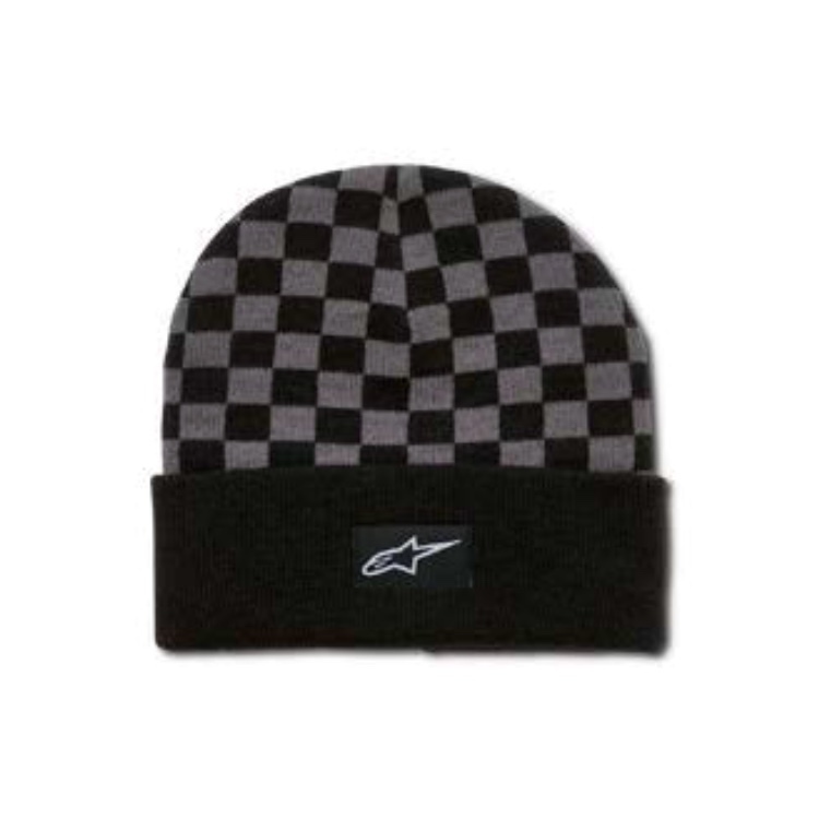 CHECKERED CUFF BEANIE
