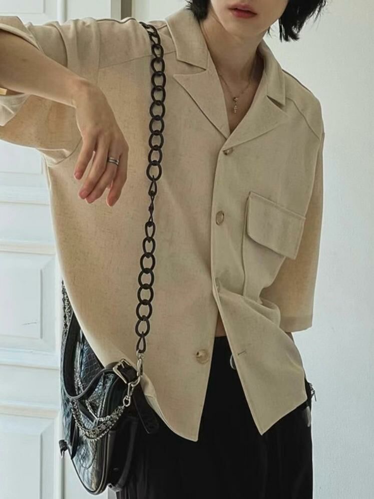 淨色短身短袖恤衫 VOID-017JK