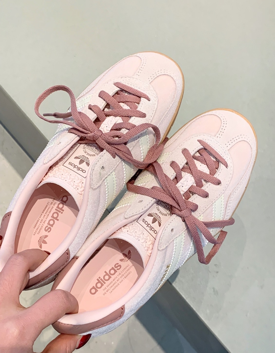 adidas Originals GAZELLE 粉嫩女款板鞋