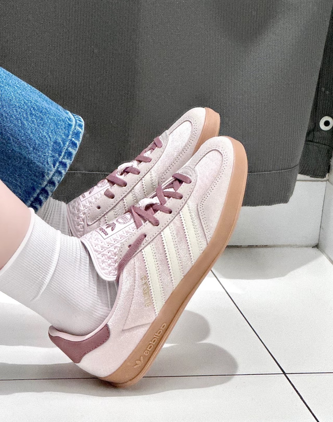 adidas Originals GAZELLE 粉嫩女款板鞋