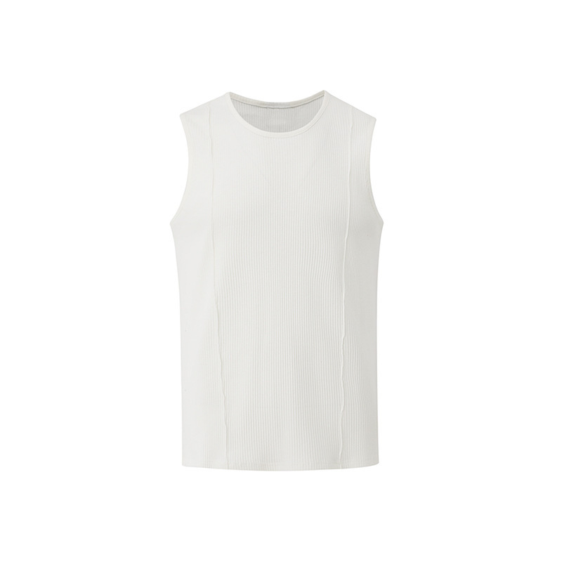 韓版夏季Cleanfit修身圓領特殊車線貼身背心