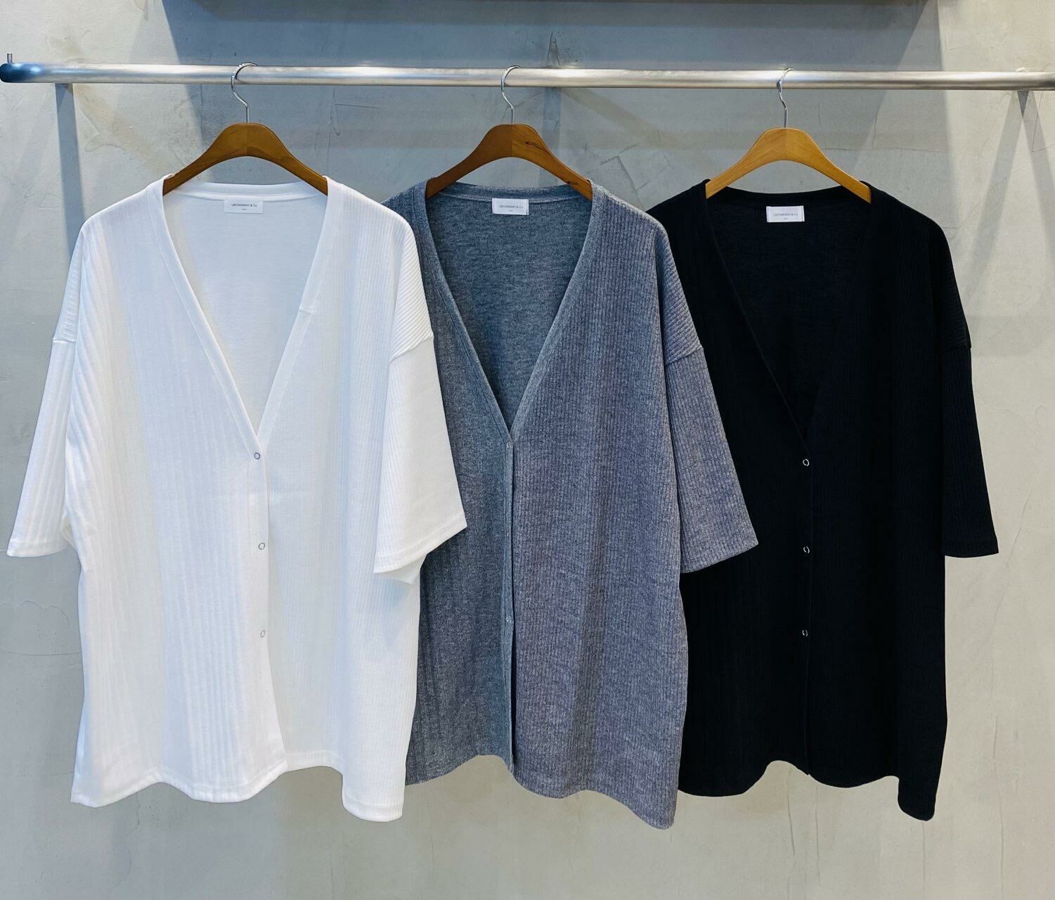 淨色短袖針織開胸外套 UNSTANDARD-111JK