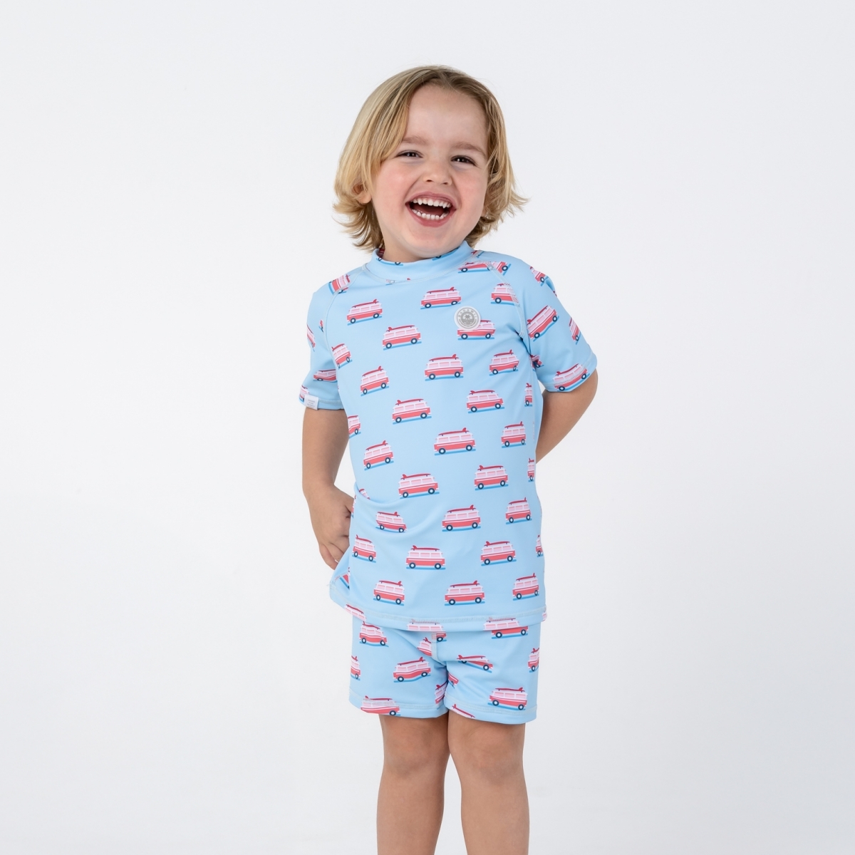 〖 Badawii 〗水藍露營車防曬兩件式泳衣