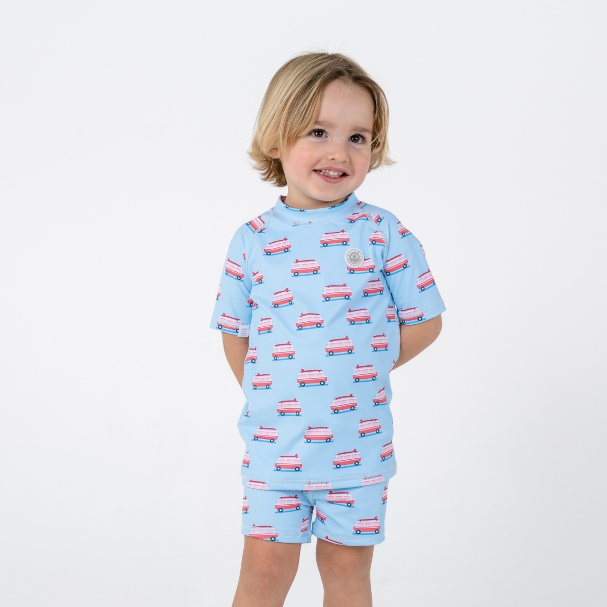 〖 Badawii 〗水藍露營車防曬兩件式泳衣