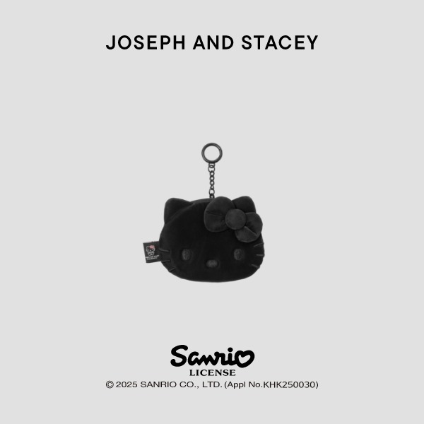 現貨┃JOSEPH AND STACEY x HELLO KITTY 黑色 護照套 吊飾