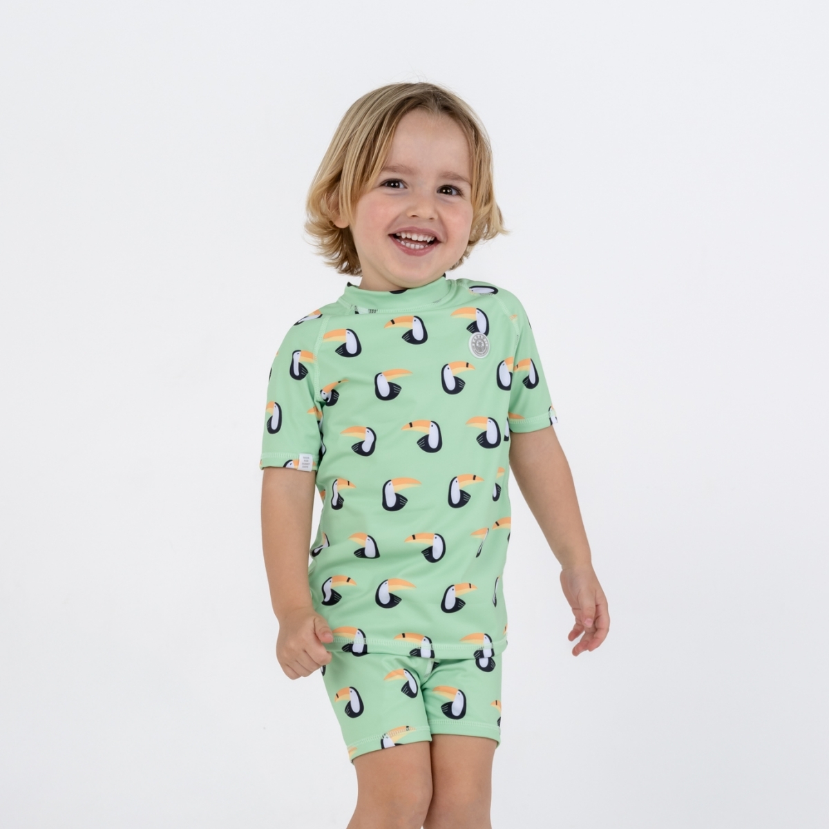 〖 Badawii 〗綠色大嘴鳥防曬兩件式泳衣