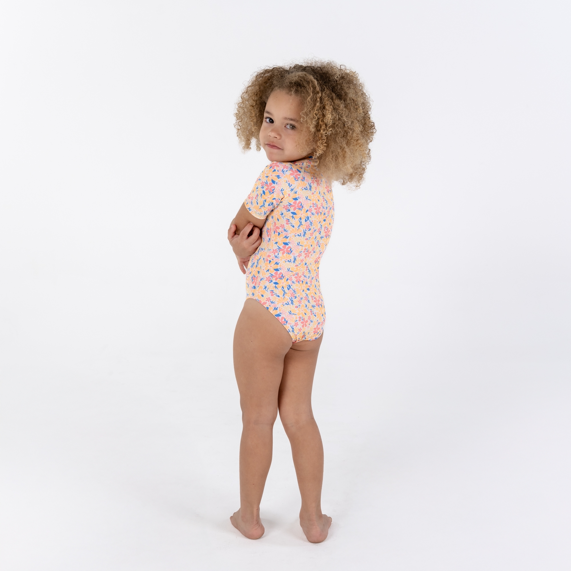 〖 Badawii 〗夏日花卉防曬一件式泳衣