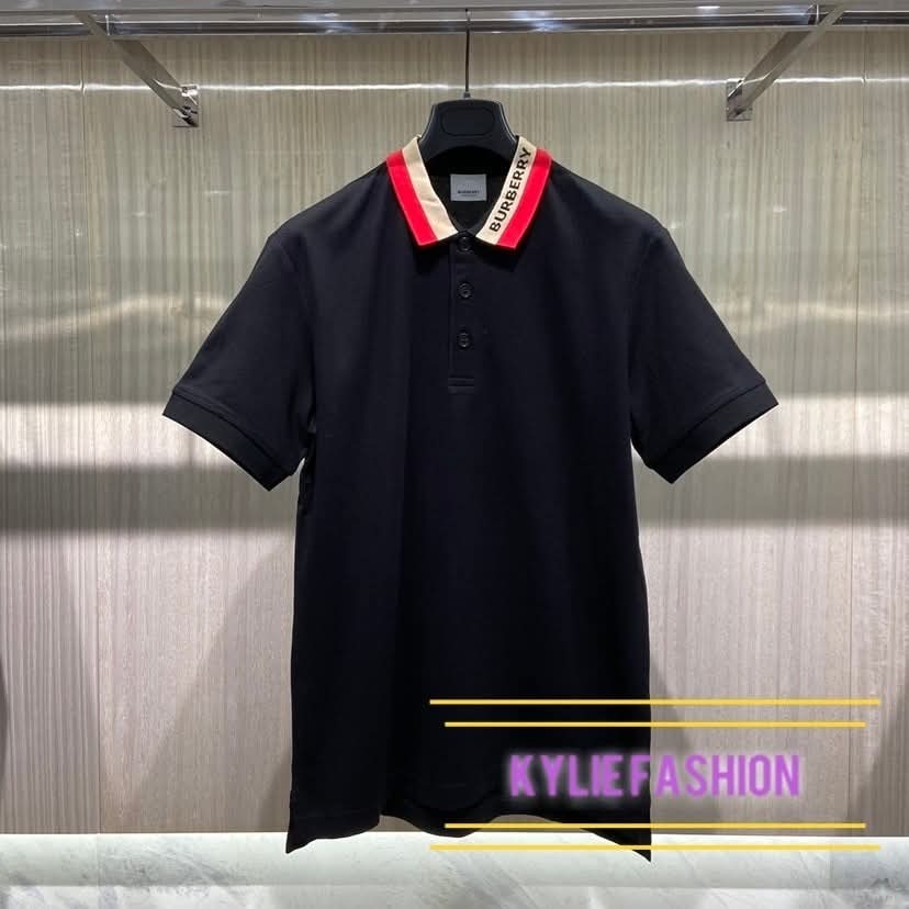 BBR 黑色 拼色反領Polo