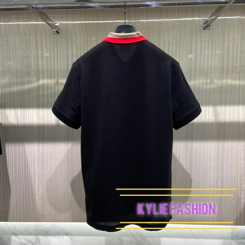 BBR 黑色 拼色反領Polo