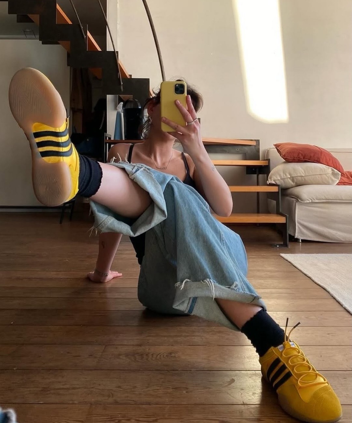 Bad Bunny x adidas Ballerina 核心黑 男女同款休閒鞋