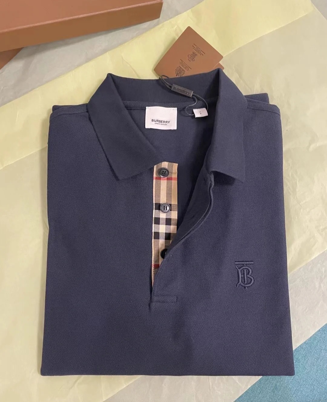 BBR 深藍色 內格仔反領 Polo