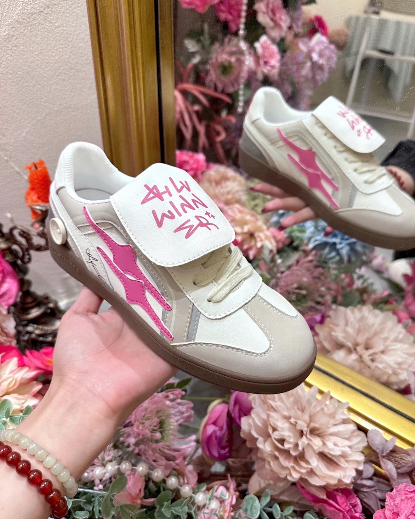 KILLWINNER SHOOTING STAR 張員瑛同款德訓鞋 灰粉