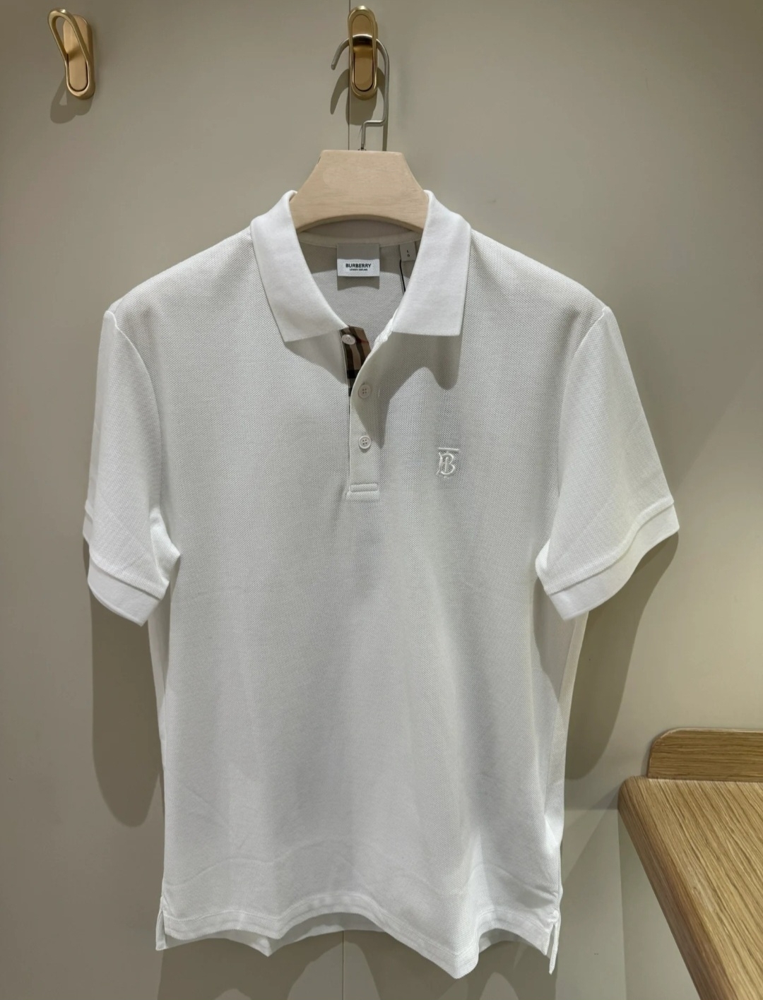 BBR 白色 內格仔反領 Polo