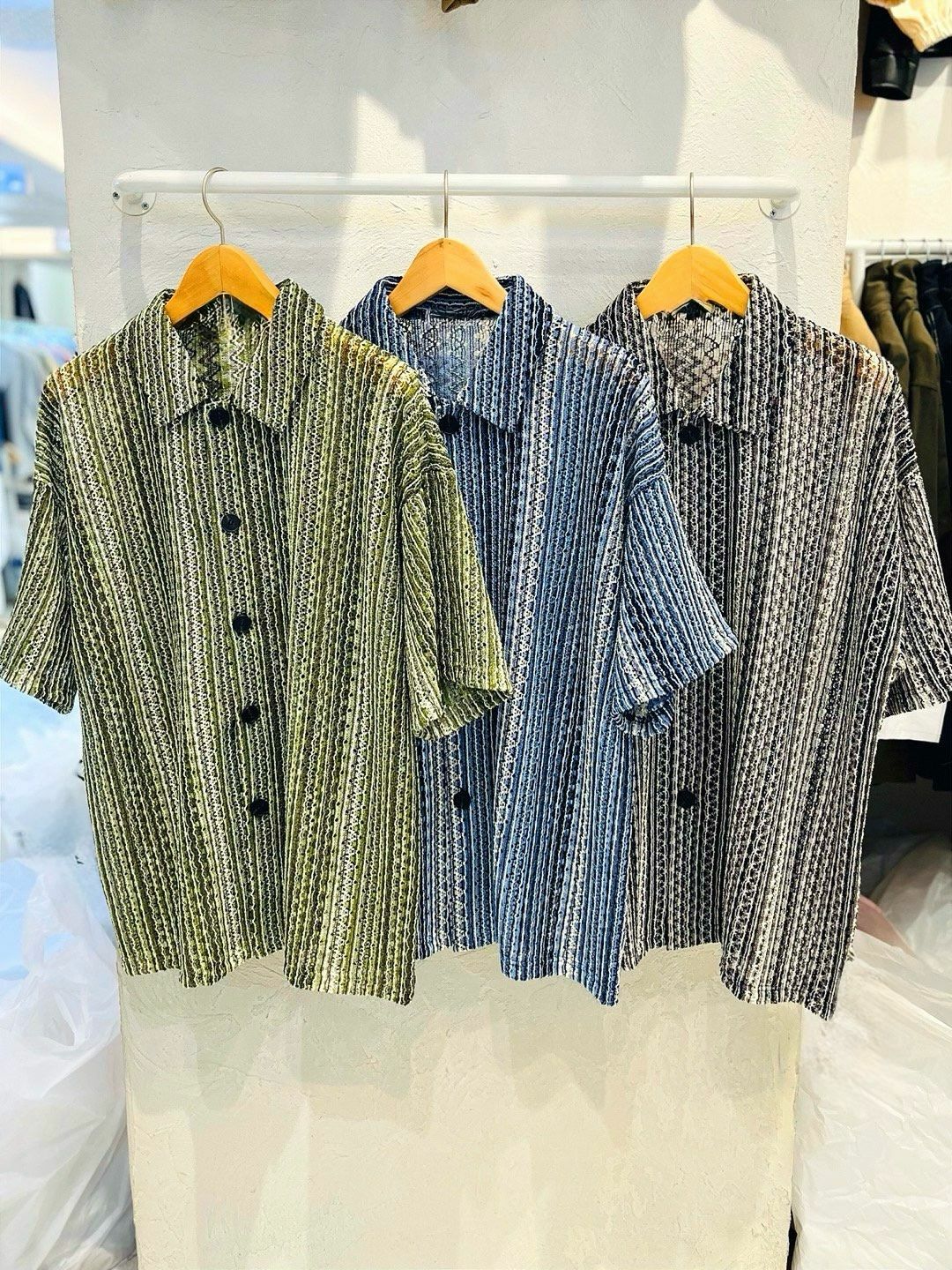 網直紋短袖恤衫 S2308