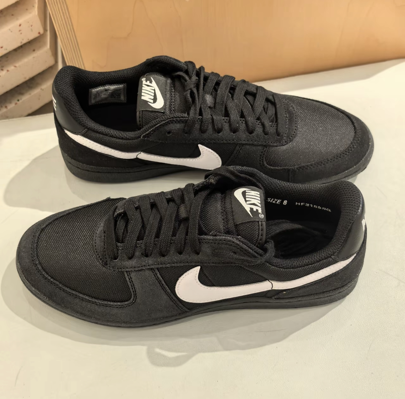 NIKE FIELD GENERAL BLACK WHITE HEIB油米色麂皮膠底德訓鞋IF0666-40