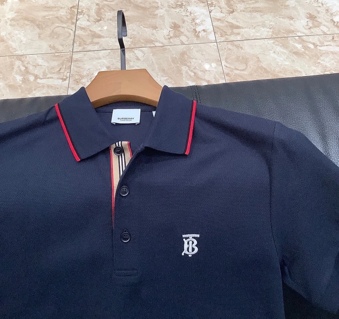 BBR 深藍色併紅邊Polo 男款