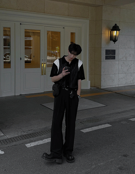 Varsity 網眼短袖襯衫