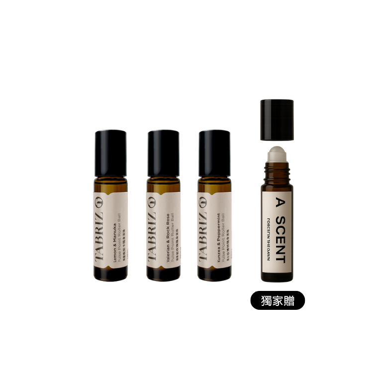 明星滾珠四入組｜睡眠纈草＋舒緩薄荷+淨化檸檬