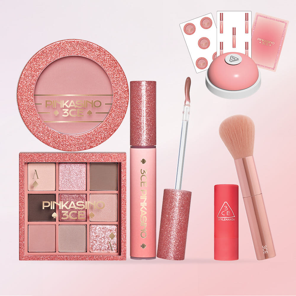 3CE Muted Pink Look Set (Palette + Blush + Lip) [Limited Pinkasino Editon]