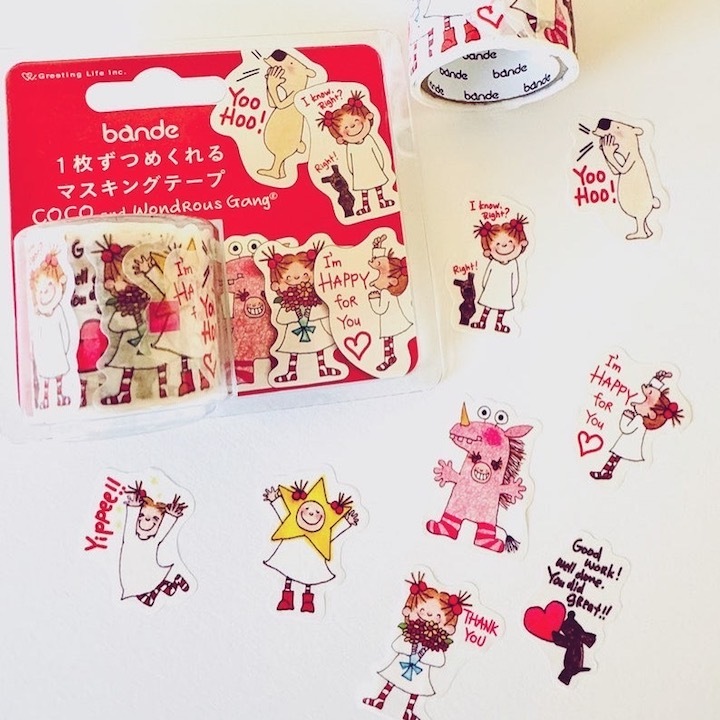 coco醬 x Bande 捲狀貼紙 和紙貼紙 ｜日本Greeting Life