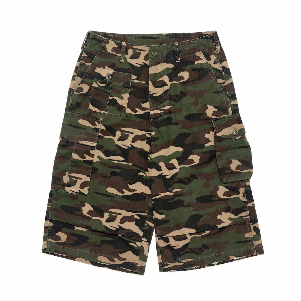 LUSIVE｜ 口袋七分褲 Cargo Shorts Denim (迷彩)