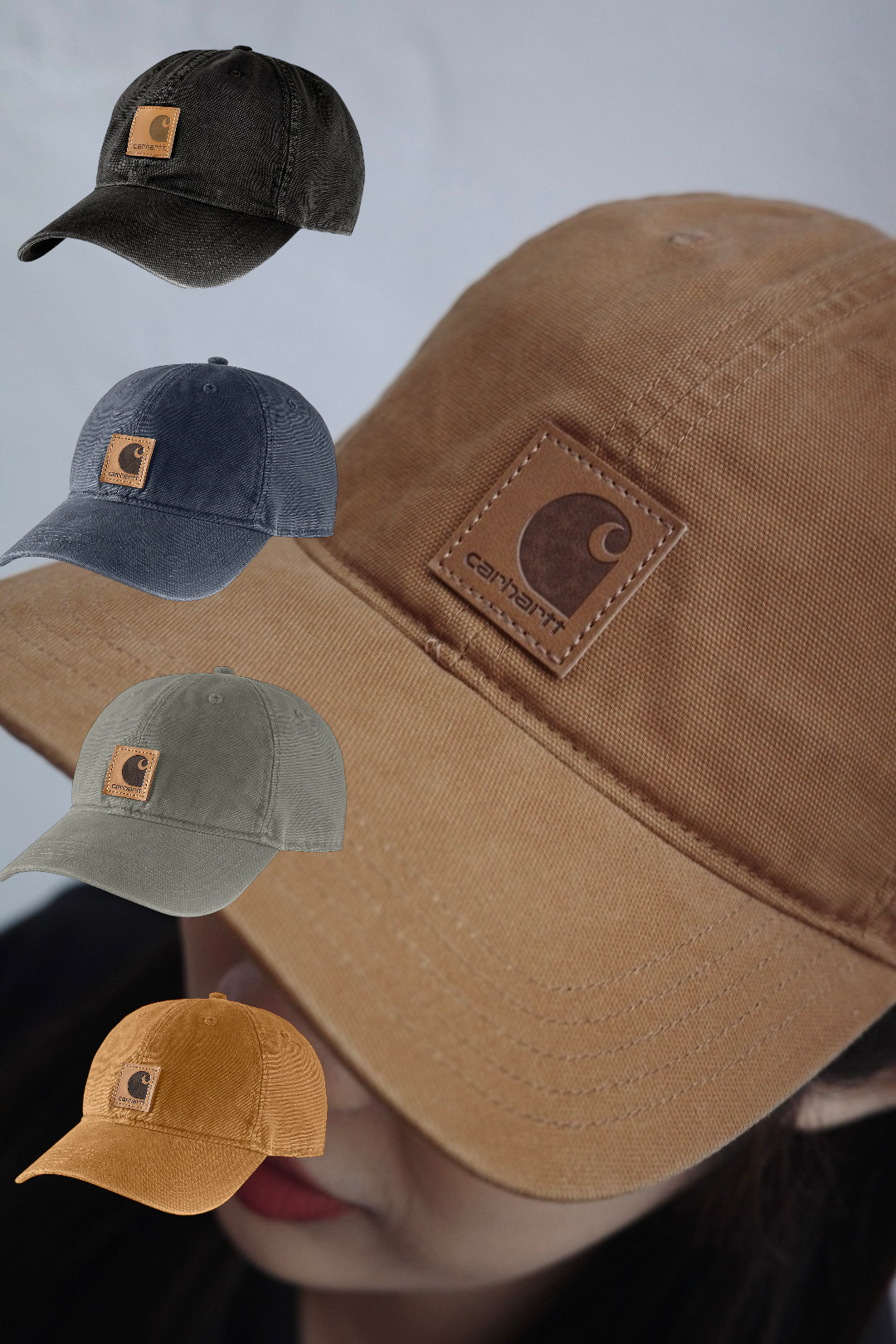 美國經典老牌 Carhartt 皮標 水洗 老帽  魔鬼氈 可調 四色 ah0289