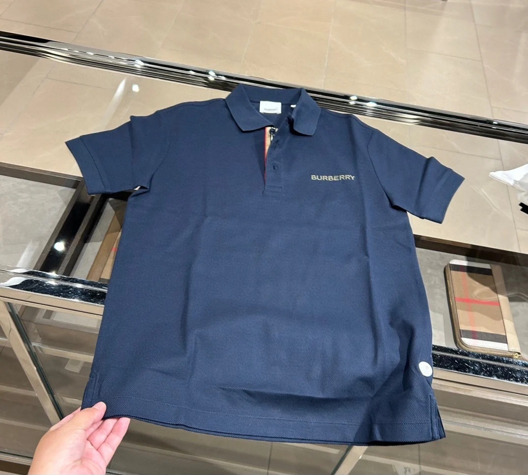 BBR 深藍色金色刺繡字母logo Polo 男款