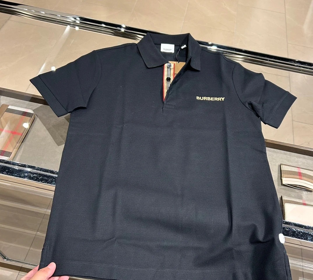 BBR 黑色金色刺繡字母logo Polo 男款