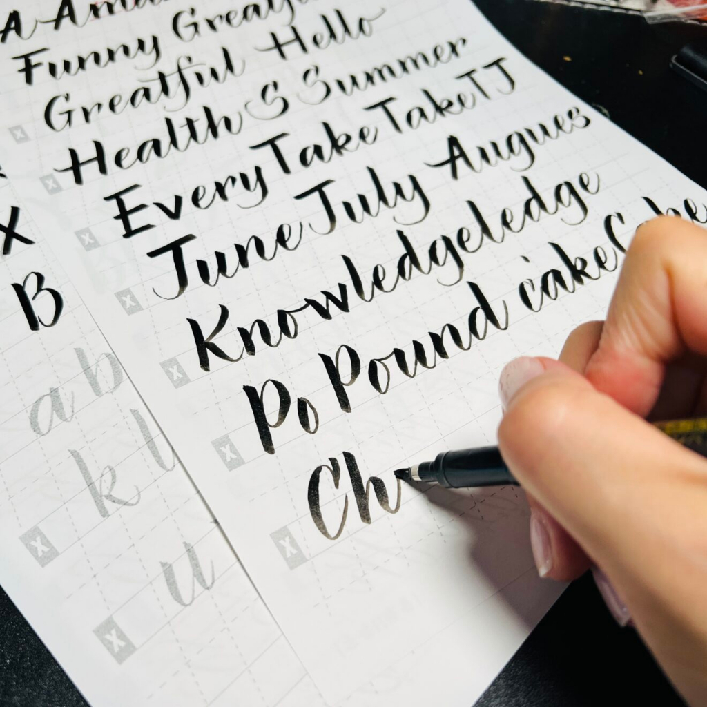 軟筆刷 Brush 英文書法字帖｜筆尖溫度