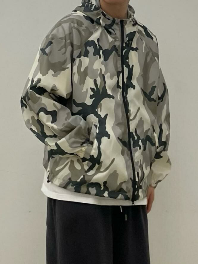 迷彩連帽拉鍊外套 EASY-070JK