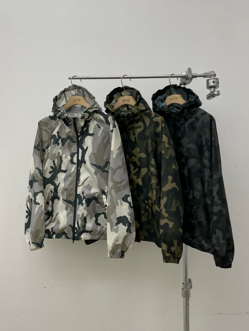 迷彩連帽拉鍊外套 EASY-070JK