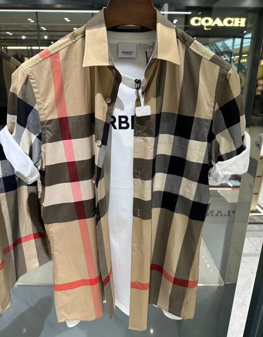 BBR 經典大格仔短袖襯衫 男款