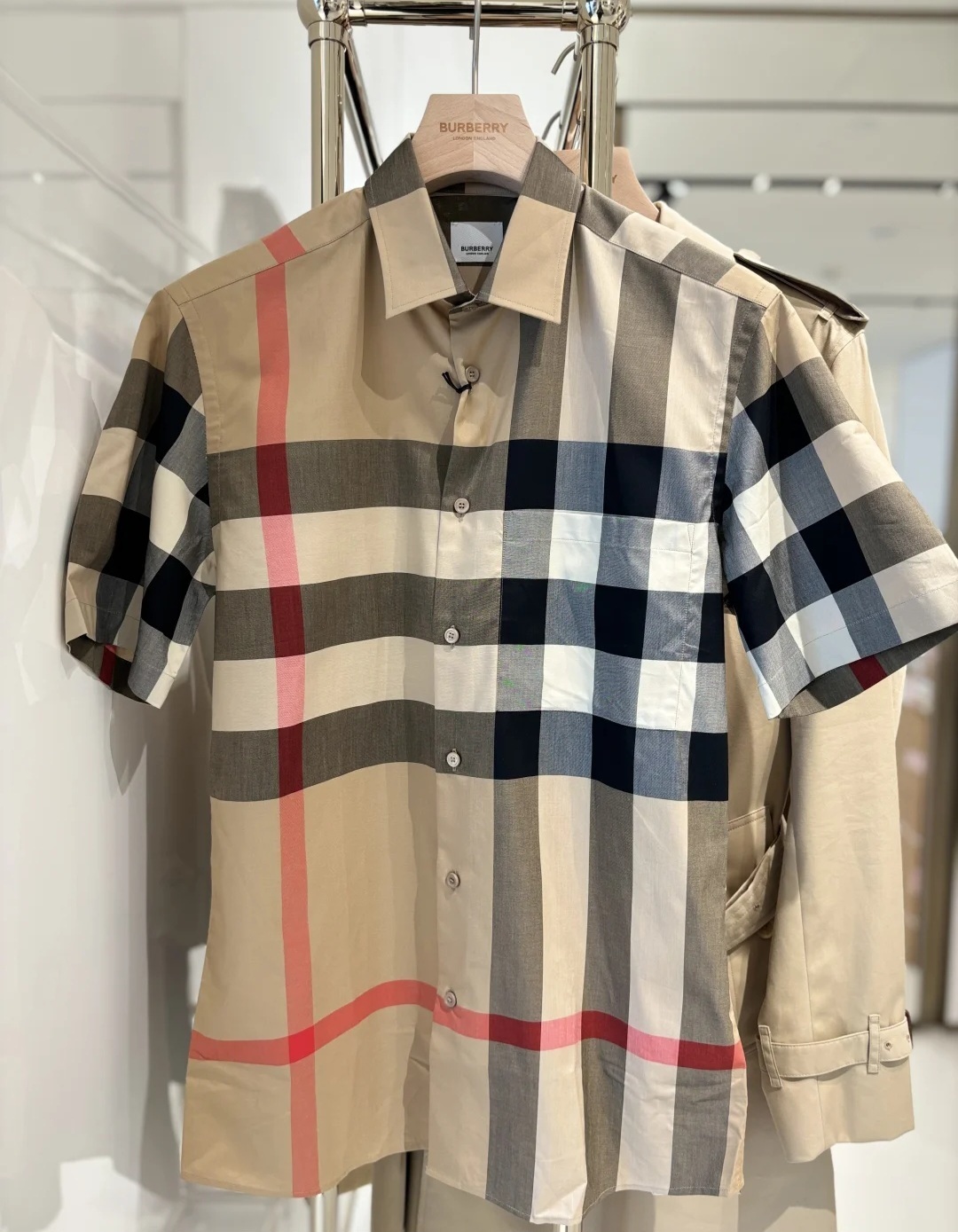 BBR 經典大格仔短袖襯衫 男款