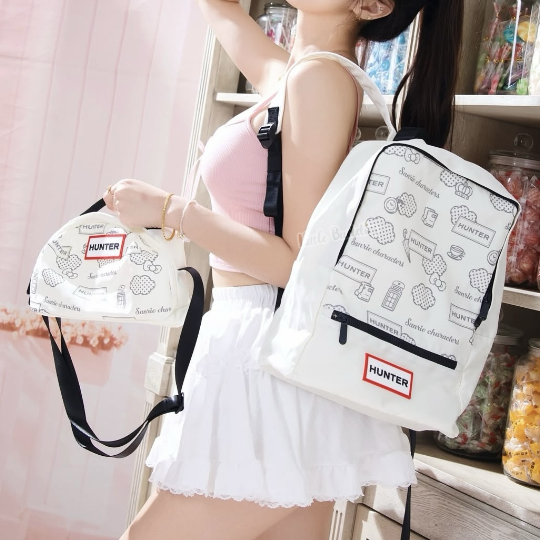 台灣限定 HUNTER x Sanrio characters 聯名系列 雙肩後背包/ 兩用隨身包