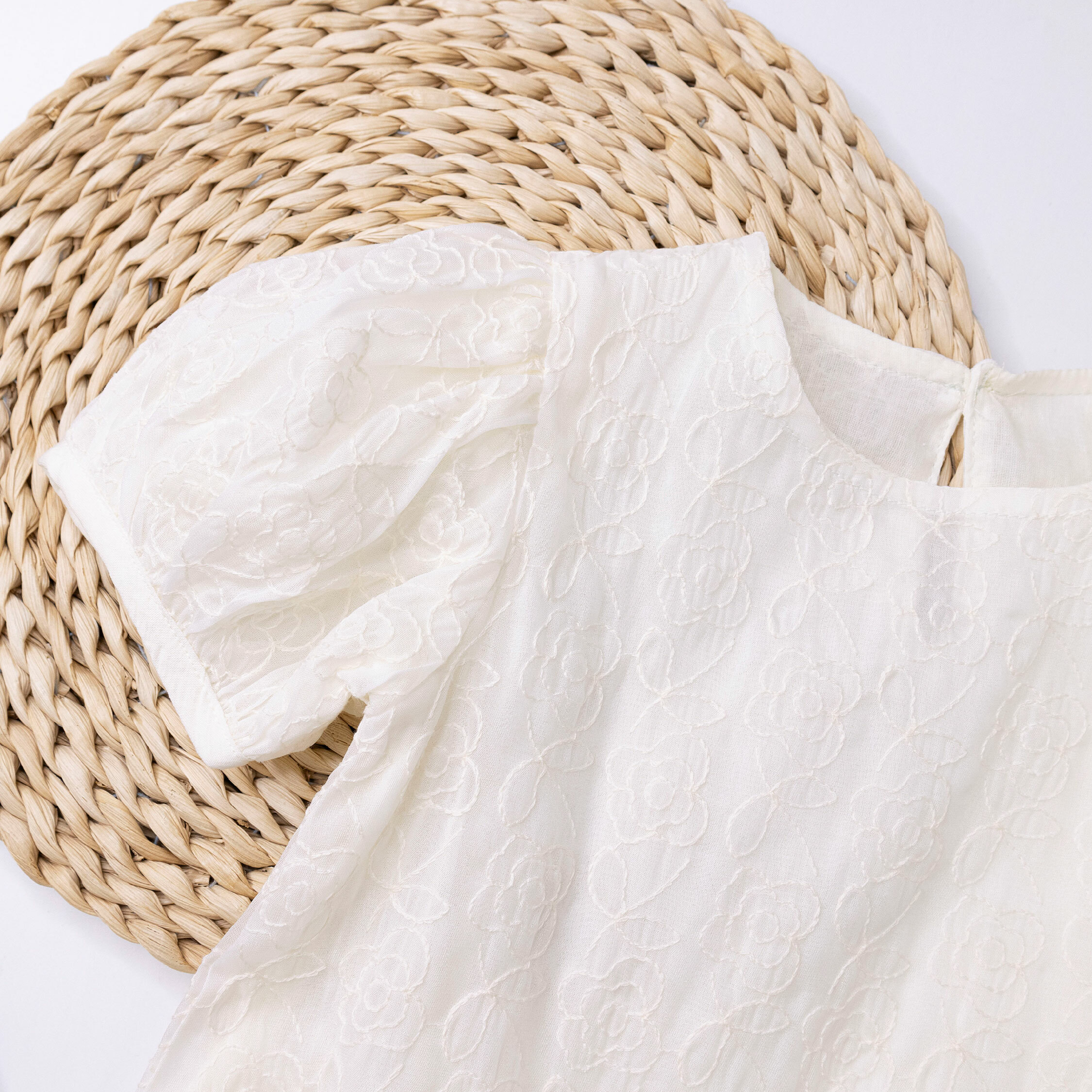 【H50122】氣質花朵下擺鬆緊設計洋裝