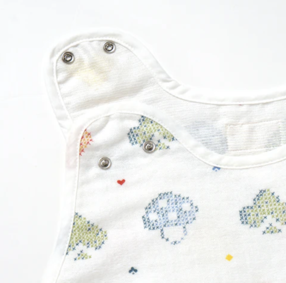 日本製 10Mois 新款蘑菇三重紗x天絲防踢睡袋-幼童版