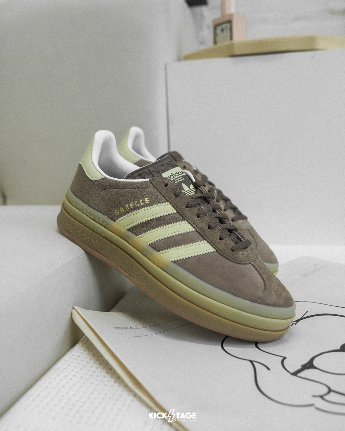 女鞋 ADIDAS GAZELLE BOLD W 咖啡棕 麂皮 厚底 鬆糕鞋 休閒鞋【JI2697】highshoes