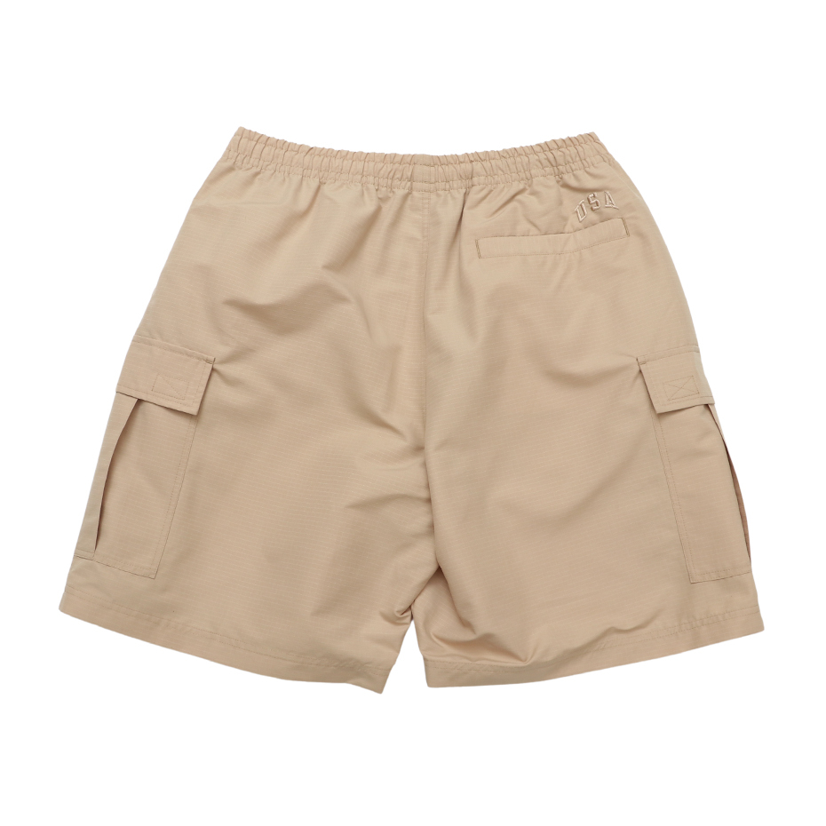 男款- AS多口袋寬版工作短褲-米色（C3-B507-782）