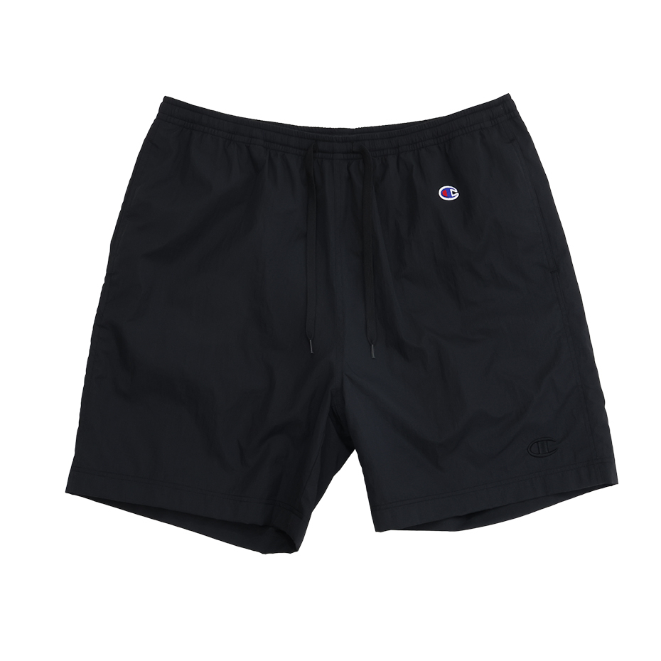 男款-AS輕便小C刺繡尼龍短褲-黑色（C3-B508-090）