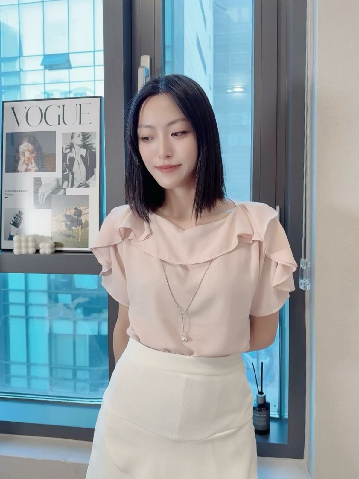 TOP#7067🤍SoftTone珍珠上衣