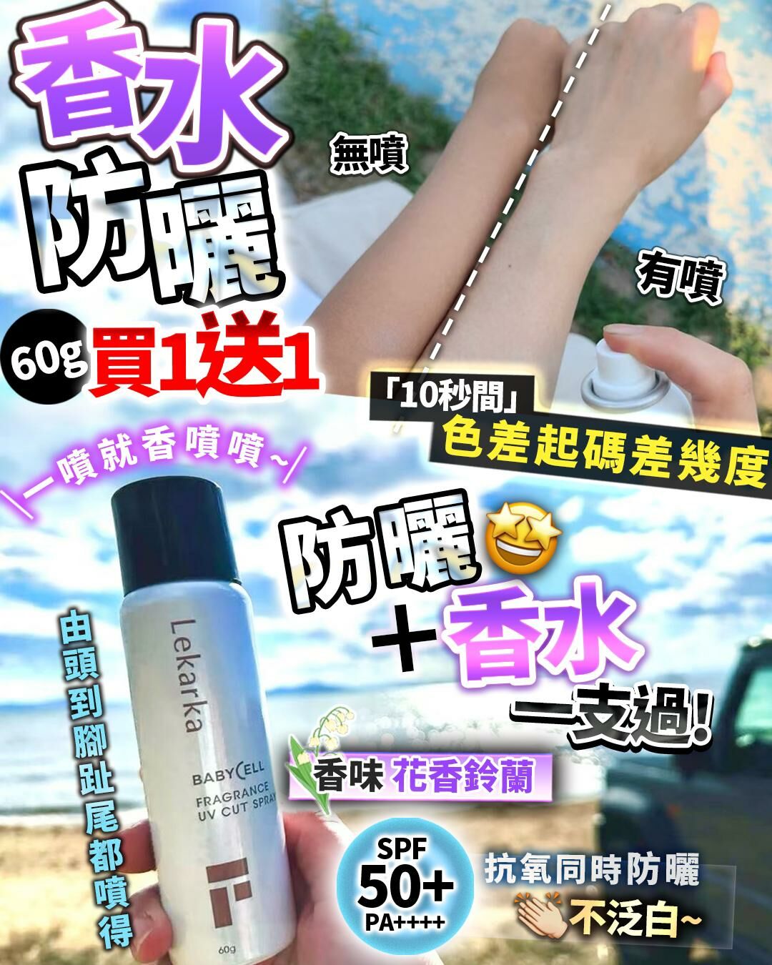 🔥買1送1 日本香水防曬 60g