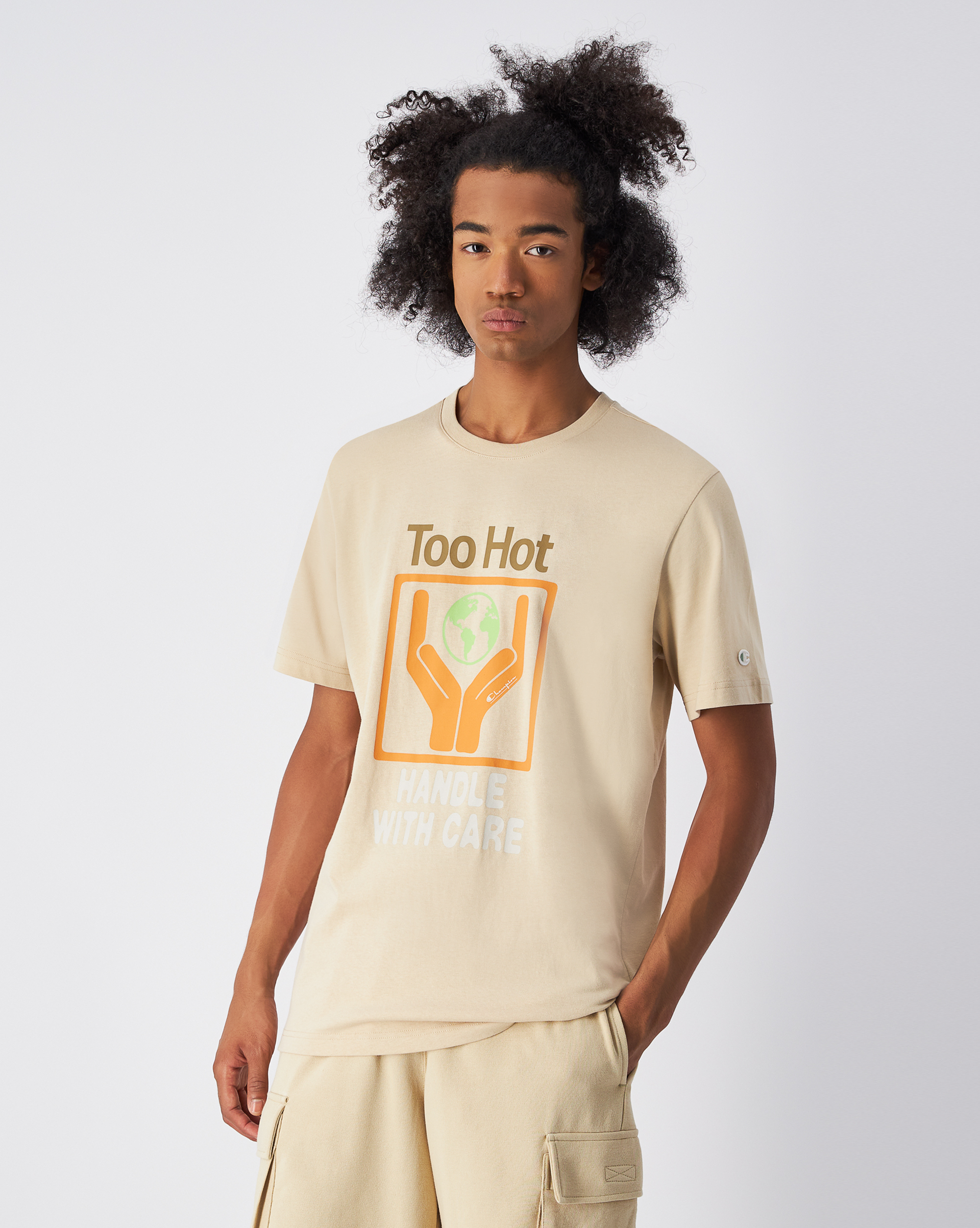 男款-ROCHESTER 印花短袖TEE-米色（220757-MS091）