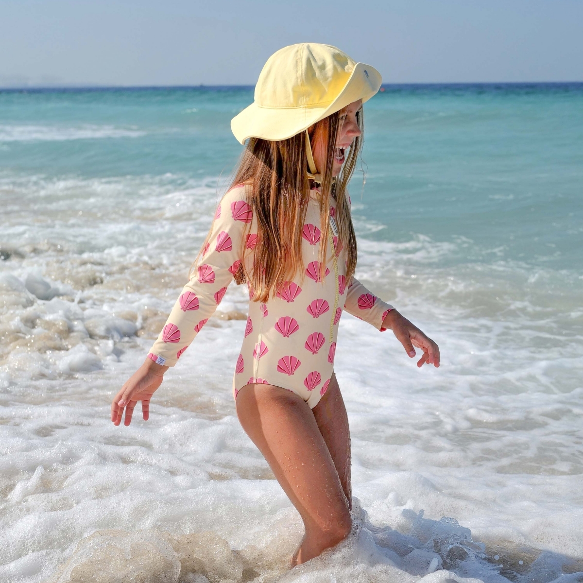 〖 Badawii 〗海灘貝殼防曬一件式泳衣