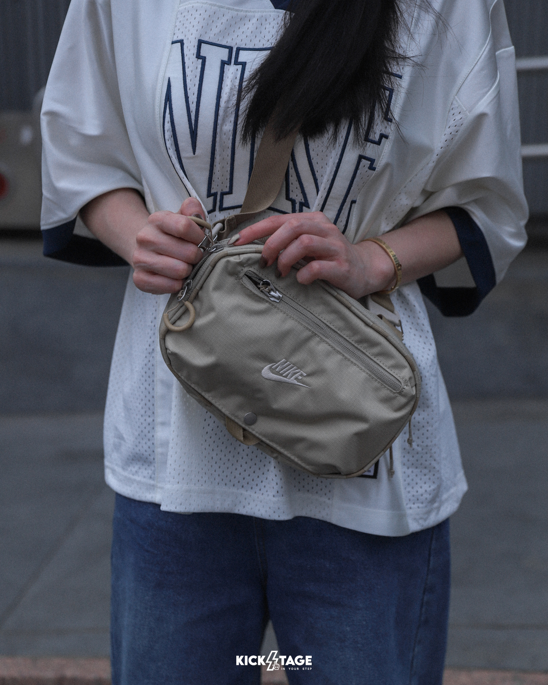 NIKE HAYWARD PATROL CROSSBODY 卡其 黑 腰包 側背包 斜背包【HJ8229】